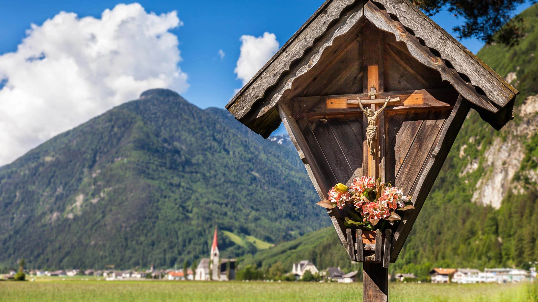 Vista su Molini di Tures in Alto Adige