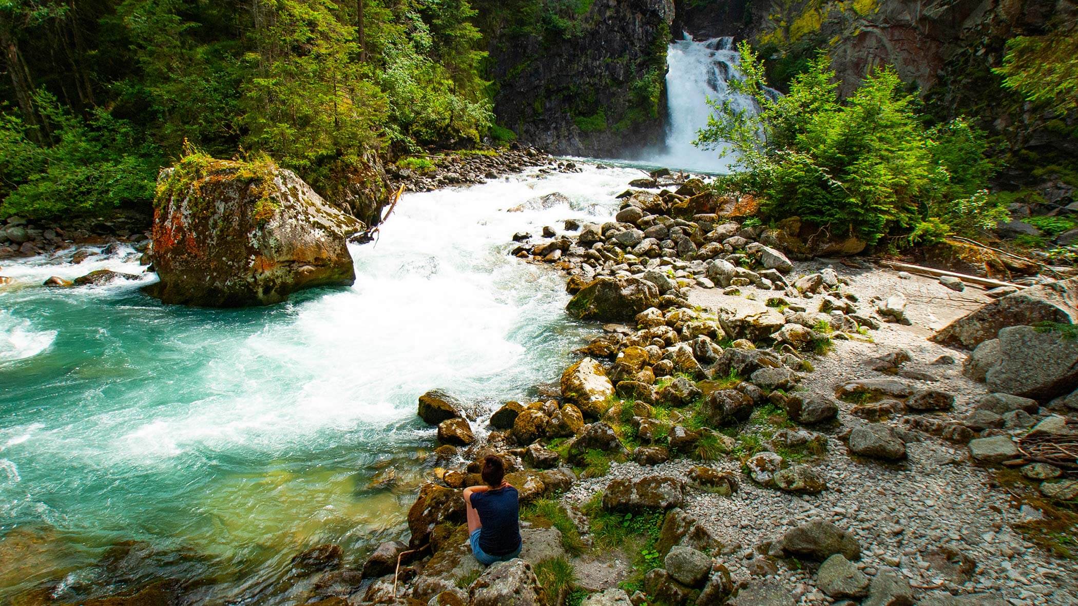 Vista sulle Cascate di Riva di Tures